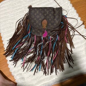 Brown Fringe Crossbody Bag
